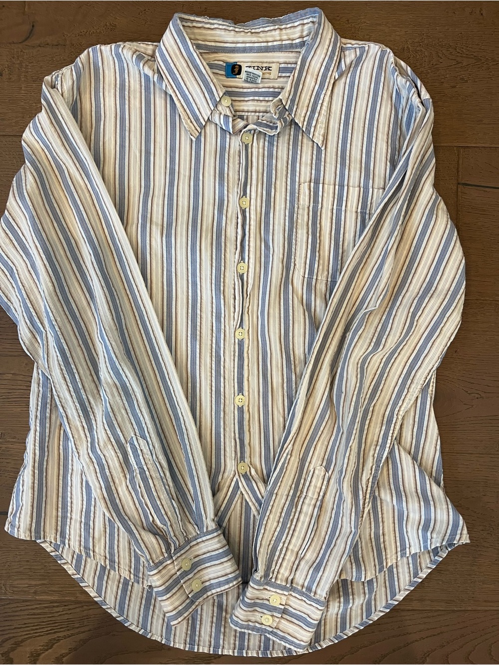 Vintage Fink Clothing Striped Long sleeve shirt mens size L